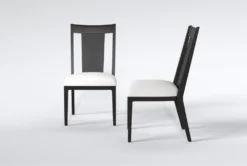 Palladium Wood Back Side Chair Set Of 2 -Furniluxe 312764 brown fabric dining chair side 19