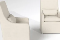 Broadway Dining Arm Chair Set Of 2 -Furniluxe 312797 grey fabric dining chair detail 44