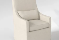 Broadway Dining Arm Chair Set Of 2 -Furniluxe 312797 grey fabric dining chair detail 45