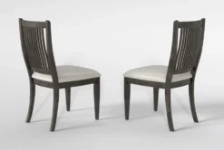 Valencia Dining Side Chair With Upholstered Seat Set Of 2 -Furniluxe 312830 grey wood dining chair back 65