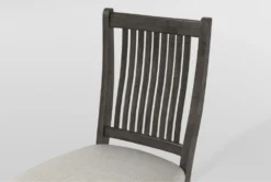 Valencia Dining Side Chair With Upholstered Seat Set Of 2 -Furniluxe 312830 grey wood dining chair detail 45