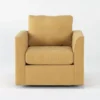 Ami Sun Swivel Chair -Furniluxe 313019 yellow fabric swivel signature 01