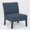 Rosie Denim Accent Chair -Furniluxe 313057 blue fabric accent chair signature 01