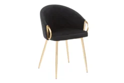Rose Black Velvet Dining Chair