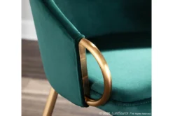 Rose Emerald Velvet Dining Chair -Furniluxe 314366 green velvet dining chair detail 44