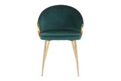 Rose Emerald Velvet Dining Chair -Furniluxe 314366 green velvet dining chair front 02