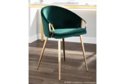 Rose Emerald Velvet Dining Chair -Furniluxe 314366 green velvet dining chair room 85
