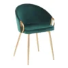 Rose Emerald Velvet Dining Chair 1 Rose Emerald Velvet Dining Chair -Furniluxe 314366 green velvet dining chair signature 01