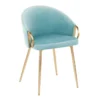 Rose Light Blue Velvet Dining Chair 2 Rose Light Blue Velvet Dining Chair -Furniluxe 314367 blue velvet dining chair signature 01
