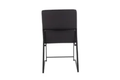 Ian Black Faux Leather Dining Chair Set Of 2 -Furniluxe 314379 black faux leather dining chair back 82