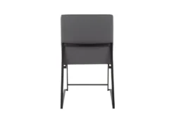Ian Grey Faux Leather Dining Chair Set Of 2 12 Ian Grey Faux Leather Dining Chair Set Of 2 -Furniluxe 314381 grey faux leather dining chair back 82