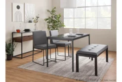 Ian Grey Faux Leather Dining Chair Set Of 2 14 Ian Grey Faux Leather Dining Chair Set Of 2 -Furniluxe 314381 grey faux leather dining chair room 86