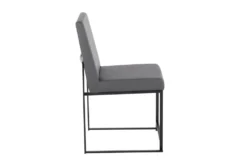 Ian Grey Faux Leather Dining Chair Set Of 2 16 Ian Grey Faux Leather Dining Chair Set Of 2 -Furniluxe 314381 grey faux leather dining chair side 14