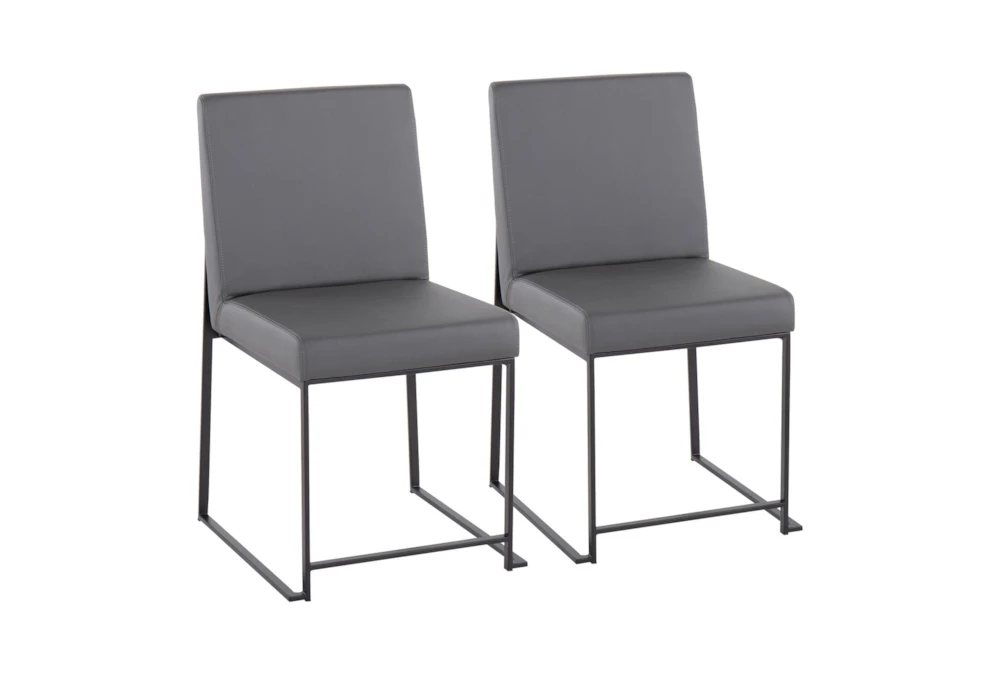 Ian Grey Faux Leather Dining Chair Set Of 2 3 Ian Grey Faux Leather Dining Chair Set Of 2