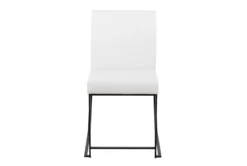 Ian White Faux Leather Dining Chair Set Of 2 -Furniluxe 314383 white faux leather dining chair front 02