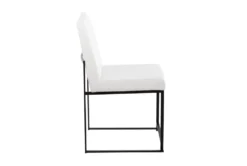 Ian White Faux Leather Dining Chair Set Of 2 -Furniluxe 314383 white faux leather dining chair side 14
