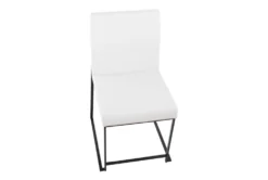 Ian White Faux Leather Dining Chair Set Of 2 -Furniluxe 314383 white faux leather dining chair top 31