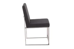 Ian Charcoal Fabric Dining Chair Set Of 2 -Furniluxe 314385 grey polyester dining chair side 14