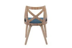Ashton White Washed Wood And Blue Fabric Dining Chair Set Of 2 13 Ashton White Washed Wood And Blue Fabric Dining Chair Set Of 2 -Furniluxe 314420 blue polyester dining chair back 82