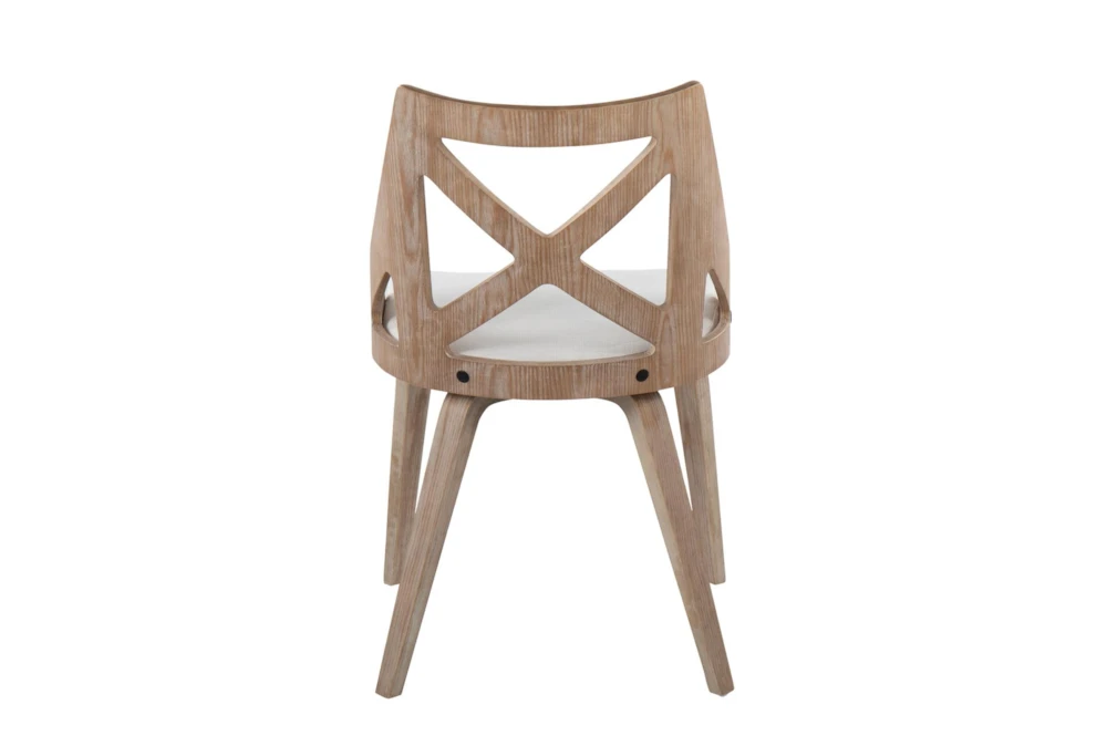 Ashton White Washed Wood And Cream Fabric Dining Chair Set Of 2 6 Ashton White Washed Wood And Cream Fabric Dining Chair Set Of 2 - Image 4