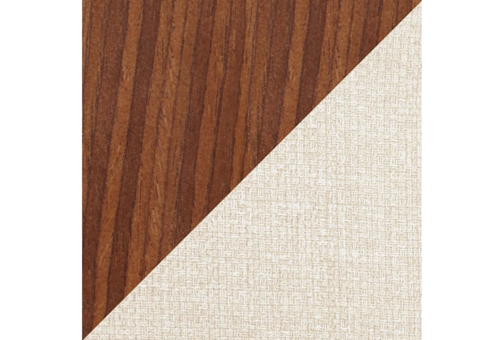 Rizzi Walnut And Cream Fabric Dining Chair Set Of 2 6 Rizzi Walnut And Cream Fabric Dining Chair Set Of 2 - Image 4