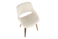 Rizzi Walnut And Cream Fabric Dining Chair Set Of 2 11 Rizzi Walnut And Cream Fabric Dining Chair Set Of 2 -Furniluxe 314424 white polyester dining chair top 31