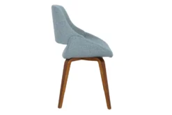 Rizzi Walnut And Blue Fabric Dining Chair Set Of 2 -Furniluxe 314425 blue polyester dining chair side 14