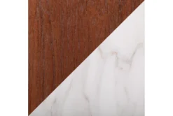 Vini Walnut And White Textured 39" Marble Dining Table -Furniluxe 314441 brown wood dining table material 76