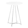Emma Chrome Steel And White Wood 27" Counter Table 2 Emma Chrome Steel And White Wood 27" Counter Table -Furniluxe 314447 white metal counter height table signature 01