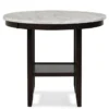 Leslie 46" Faux Marble Round Counter Table 2 Leslie 46" Faux Marble Round Counter Table -Furniluxe 315417 black acrylic dining table signature 01