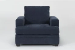 Bonaterra Midnight Blue Chair -Furniluxe 315432 blue fabric chair front 02