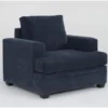 Bonaterra Midnight Blue Chair -Furniluxe 315432 blue fabric chair signature 01