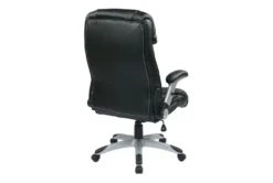 Hugo Black Faux Leather Executive Office Chair -Furniluxe 315488 black faux leather office chair detail 44
