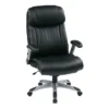 Hugo Black Faux Leather Executive Office Chair -Furniluxe 315488 black faux leather office chair signature 01