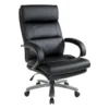 Ezra Big And Tall Faux Leather Office Chair -Furniluxe 315489 black faux leather office chair signature 01
