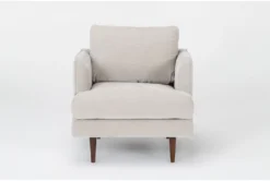 Marques Cobblestone Chair -Furniluxe 316029 natural fabric chair front 02