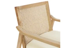 Alania Linen Coastal Wash Armchair -Furniluxe 316052 white plywood accent chair detail 46