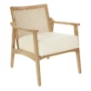 Alania Linen Coastal Wash Armchair 2 Alania Linen Coastal Wash Armchair -Furniluxe 316052 white plywood accent chair signature 01
