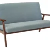 Davis Klein Sea Loveseat With Medium Espresso Frame K/D -Furniluxe 316063 blue plywood accent chair signature 01