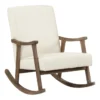 Gainsborough Linen Rocker With Brushed Brown Finish Frame -Furniluxe 316074 white plywood rocker signature 01