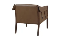 Senfield Molasses Faux Leather Walnut Frame Accent Chair 9 Senfield Molasses Faux Leather Walnut Frame Accent Chair -Furniluxe 316105 brown plywood accent chair detail 45