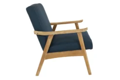 Tommy Klein Azure Chair With Brushed Finish Frame -Furniluxe 316113 blue plywood accent chair detail 45