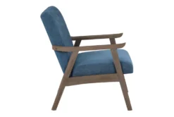 Tommy Navy Armchair With Brushed Brown Finish Frame 8 Tommy Navy Armchair With Brushed Brown Finish Frame -Furniluxe 316121 blue plywood accent chair detail 45