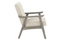 Tommy Linen Armchair With Brushed Grey Finish Frame -Furniluxe 316124 white plywood accent chair detail 45