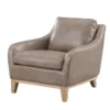 Rider Leather Chair -Furniluxe 316487 beige leather chair signature 02
