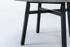 Matty 48" Round Dining Table -Furniluxe 316809 black wood dining table detail 44