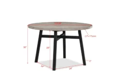 Matty 48" Round Dining Table -Furniluxe 316809 black wood dining table detail 47