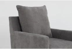 Bonaterra Charcoal Swivel Glider Chair -Furniluxe 317501 grey fabric swivel glider detail 45