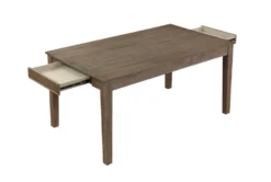 Gilman Brown 60" Dining Table -Furniluxe 318614 brown fabric dining set detail 44