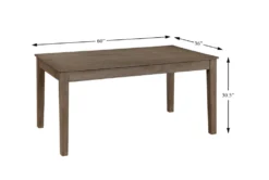 Gilman Brown 60" Dining Table -Furniluxe 318614 brown fabric dining set detail 45